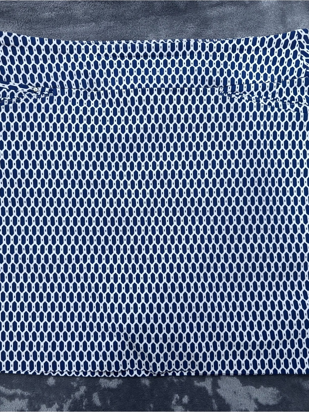 Attyre Navy and White Patterned Skort